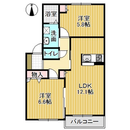 メゾン・エルピス B棟の物件間取画像